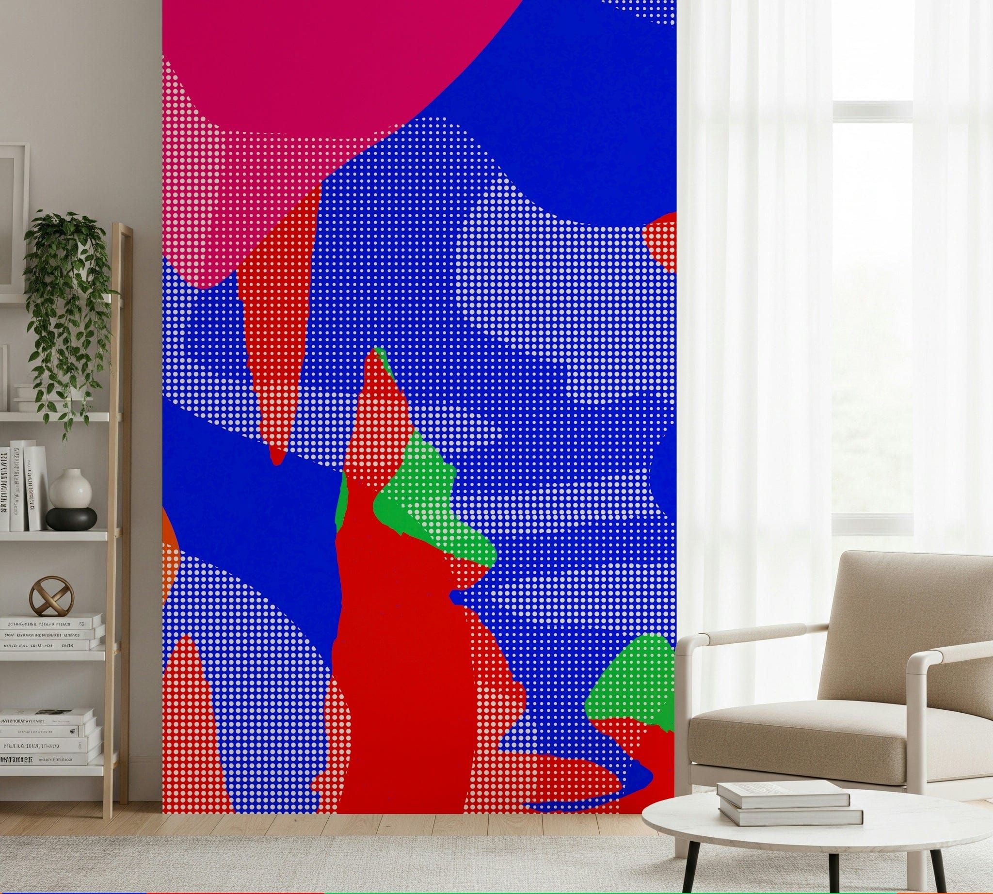 Hot Dots Wall Mural featuring modern gradient dot patterns for home offices
