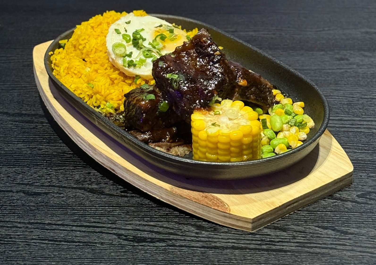 Sizzling Baby Beef Back ribs with Java Rice