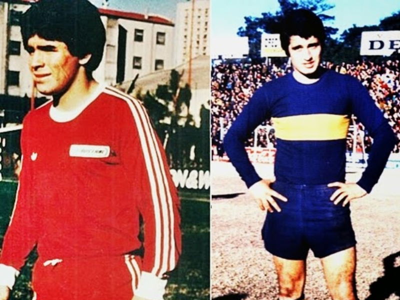 FÚTBOL – Dos ídolos de Boca que se enfrentaron con camisetas distintas: Maradona vs. ‘Rojitas’