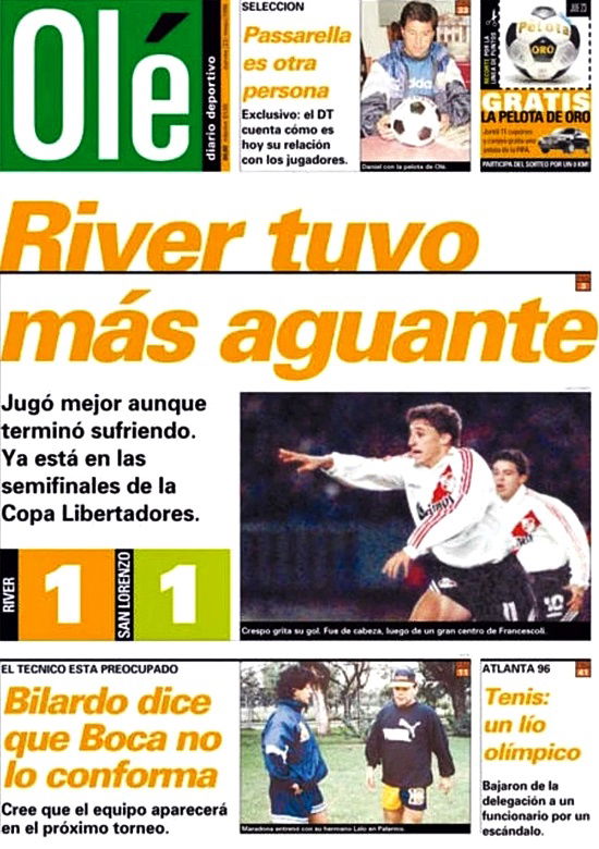 DEPORTES – Olé, el primer diario deportivo argentino