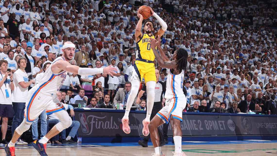 BÁSQUET - Indiana Pacers lo hizo de nuevo: remontada ante Oklahoma City Thunder en el juego 1 de las Finales NBA 2025