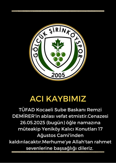 VEFAT VE BAŞSAĞLIĞI