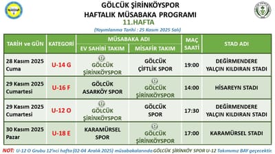 HAFTANIN PROGRAMI