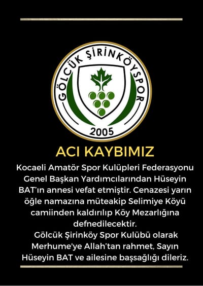 VEFAT VE BAŞSAĞLIĞI