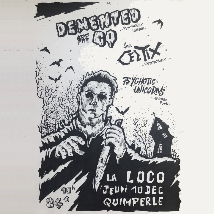 * Jeudi 10/12 *  Demented Are Go Official - The Celtics - The Psychotic Unicorns (Psychobilly) (21 à 24 € - Billetterie Weezevent)