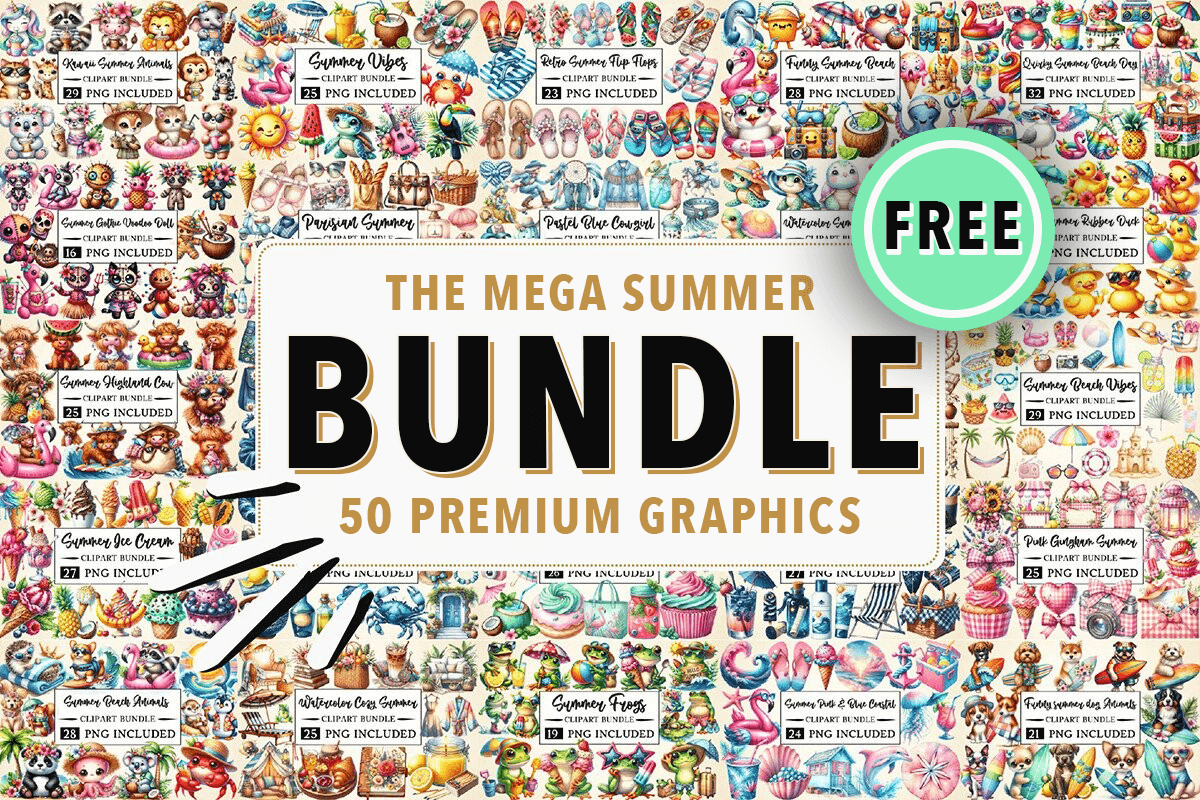 The Mega Summer Clipart Bundle