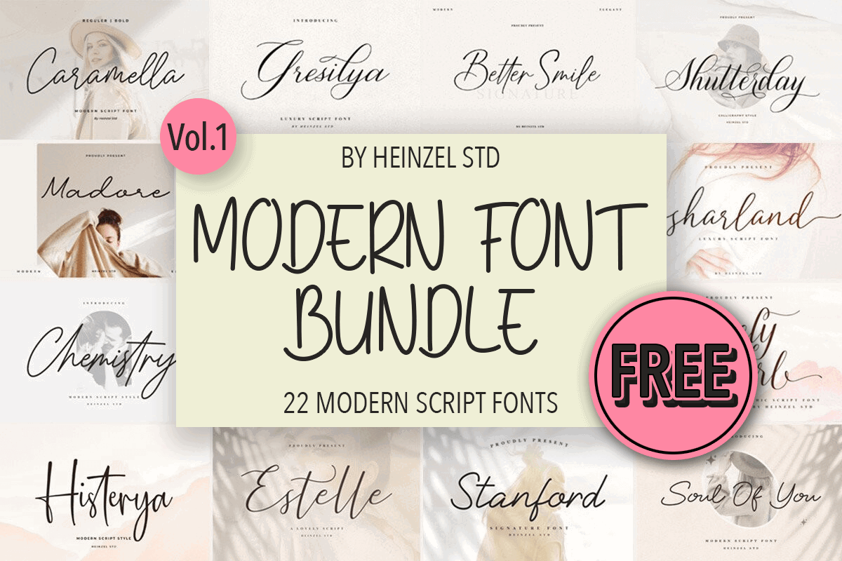Modern Script Font Bundle Vol.1