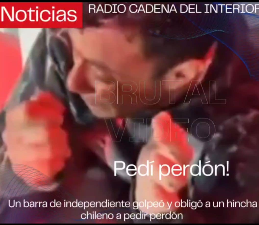 “Pedí perdón”: el brutal video de barras de Independiente golpeando y amenazando a dos hinchas chilenos