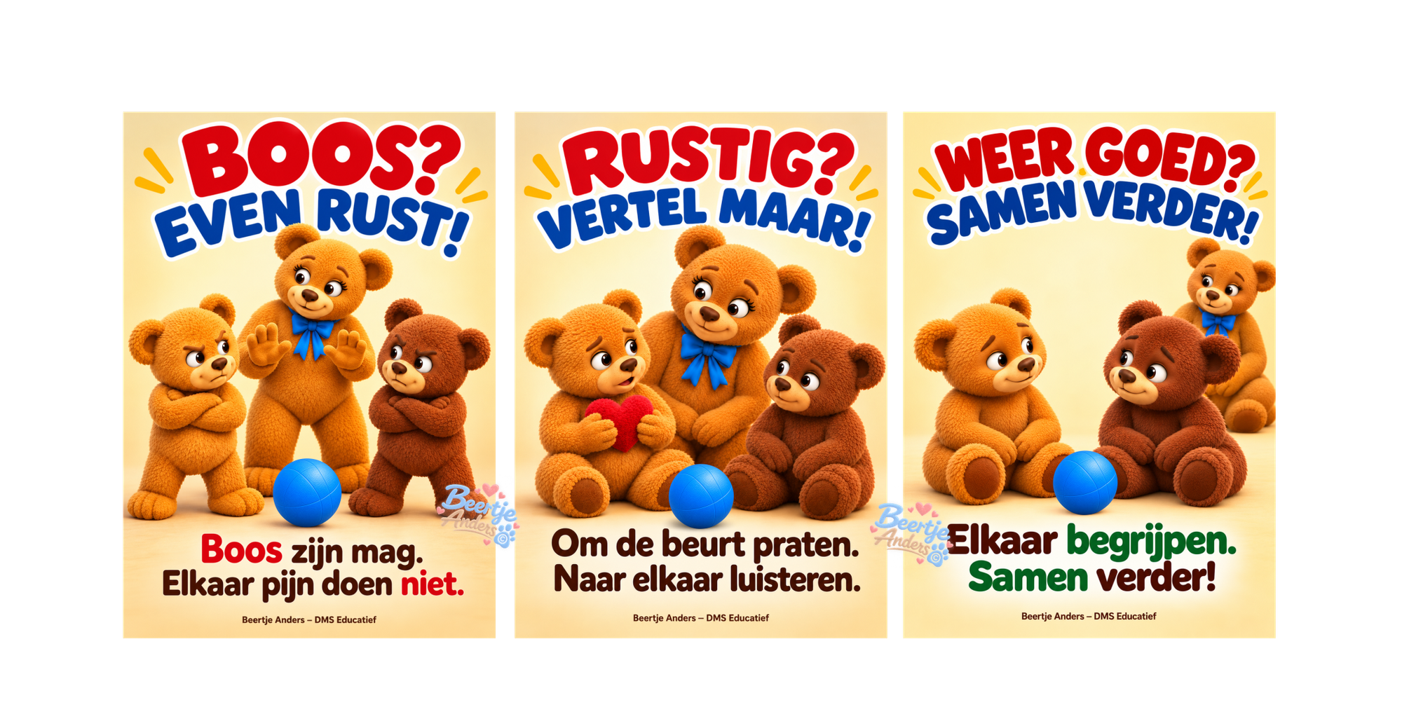 Help... ruzie! – Drie posters om samen verder te komen