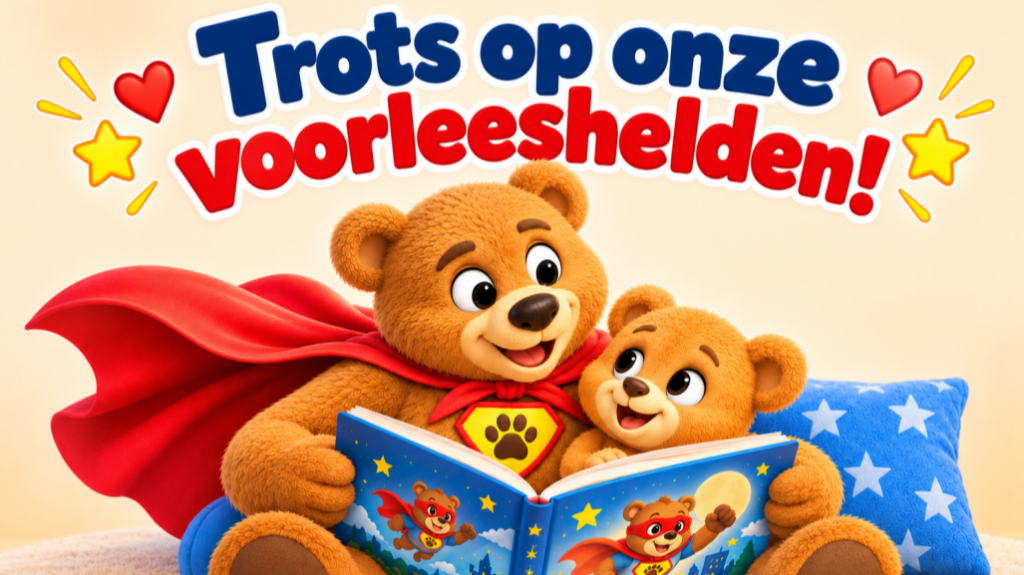 Trots op onze voorleeshelden! – Voorleesposter A3
