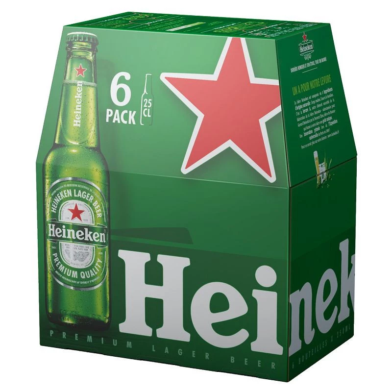 Heineken pack de 6 x 25cl