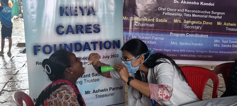 Oral Cancer Screening Camp on 27th July 2025 in – Goregaon Aarey colony West