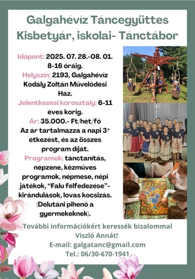 Kisbetyár csoport nyári tábor