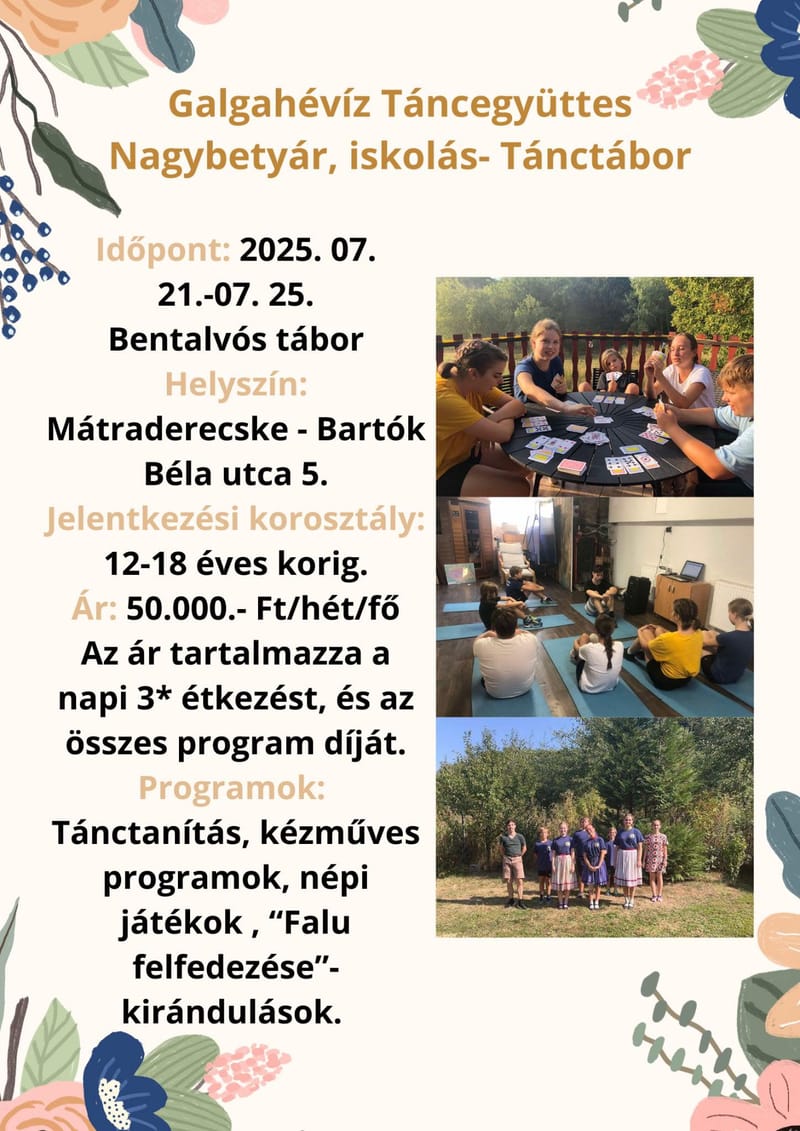 Nagybetyár csoport nyári tábor