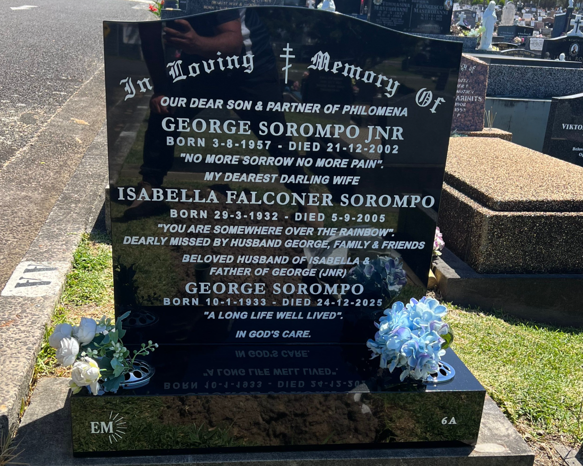 Premium Black polished headstone