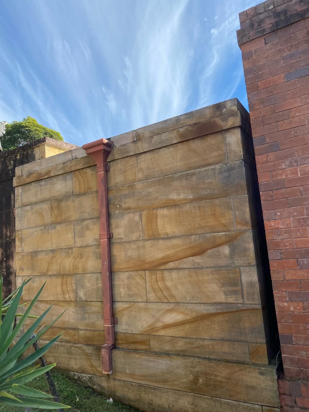 Sydney Sandstone Family Vault Restoration – Macquarie Park Cemetery rear of vault