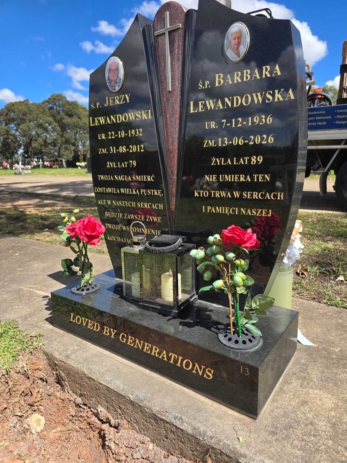 Gold Inscription Completed – Polish Lawn, Rookwood Catholic Cemetery, Sydney