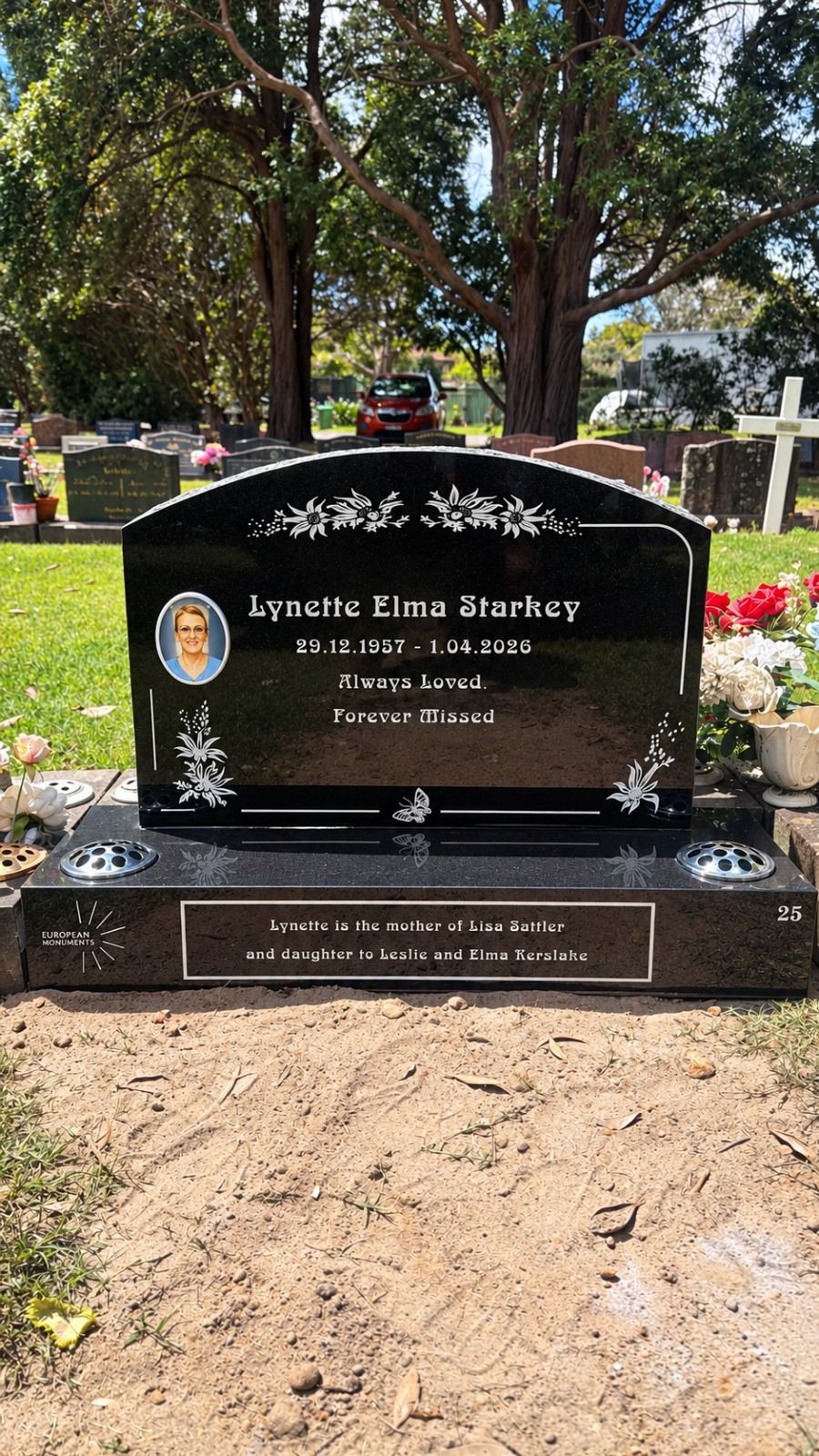 BLACK GRANITE HEADSTONE – CENTRAL COAST NSW | CUSTOM CEMETERY MEMORIALS