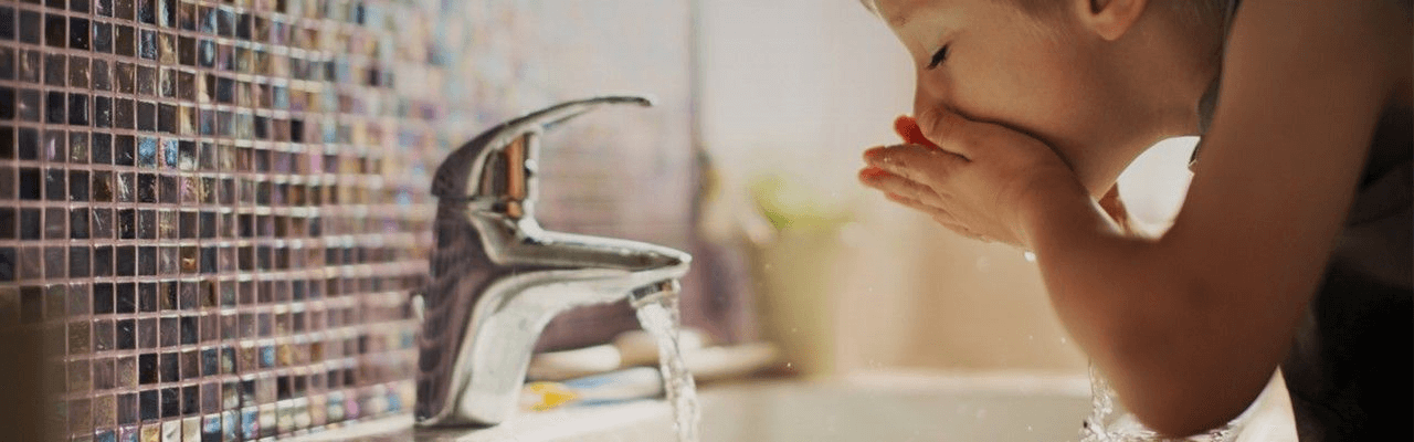 Drinking Filtered water from the faucet