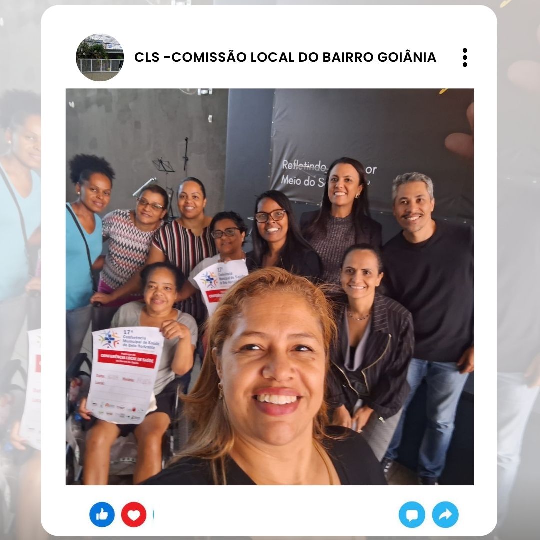 Sua Saúde em Suas Mãos:  Participe da Comissão Local           de Saúde do Bairro Goiânia