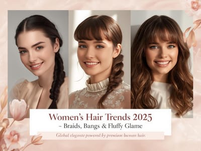 👩 Women’s Hair Trends 2025 — French Braids, Curtain Bangs & Fluffy Hair