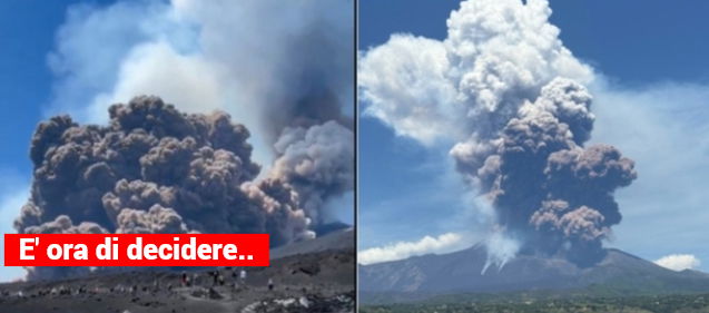L'Etna: crolla una parte del cratere Sud-Est.