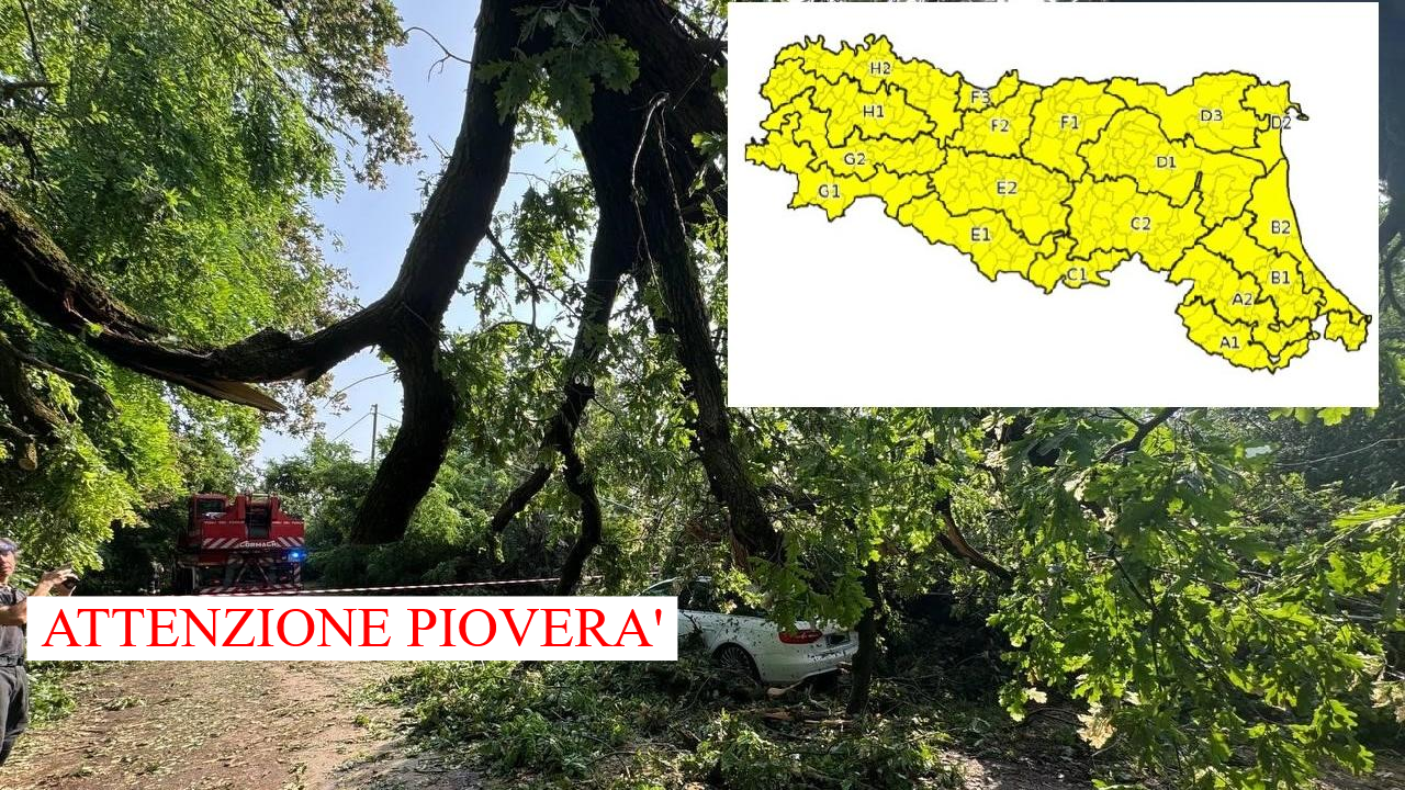 Temporali intensi previsti nelle prossime ore in Emilia Romagna
