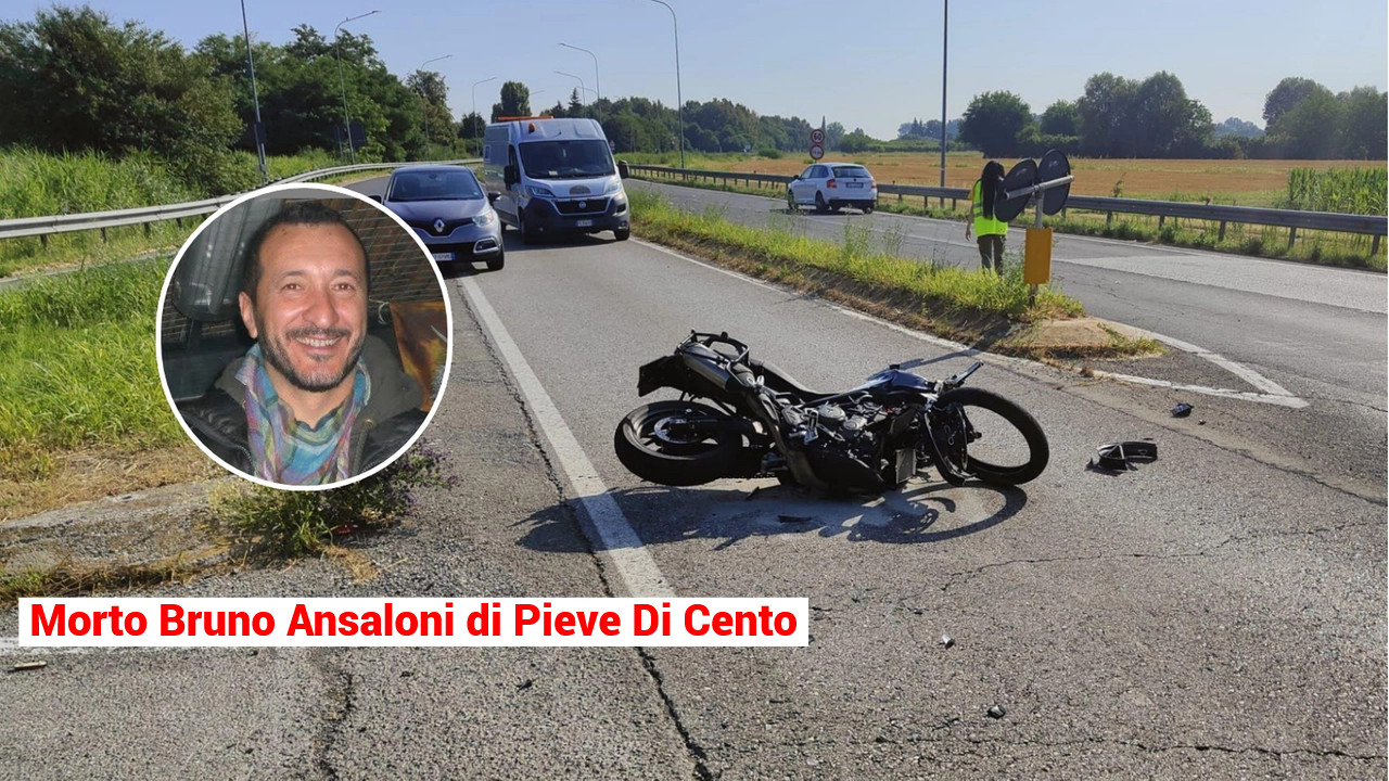 Bruno Ansaloni Morto motociclista di 58 anni di Pieve di Cento mentre va al lavoro