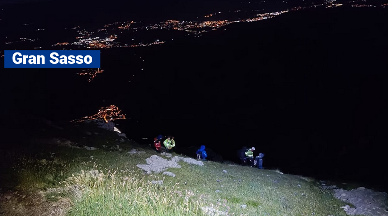 Disavventura sul Gran Sasso: sette giovani bloccati sotto la vetta di Pizzo Cefalone
