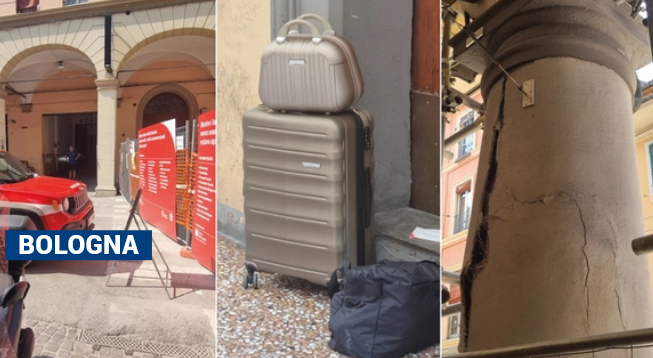 Bologna, evacuato palazzo in via San Felice: crepa su una colonna, polemica sui cantieri del tram