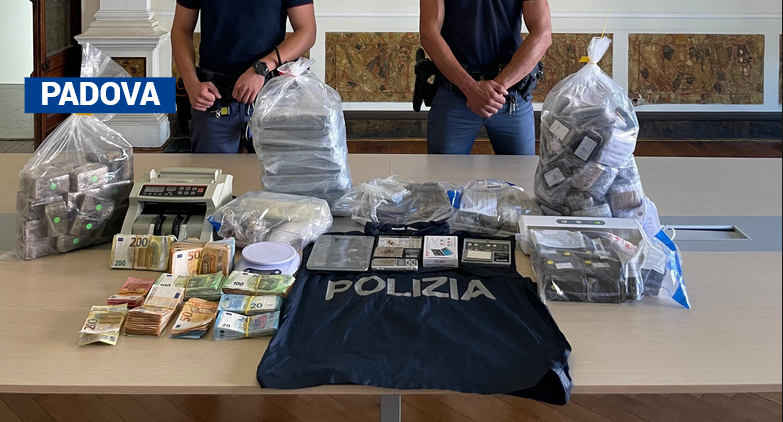 Maxi sequestro di droga a Padova: arrestato un 37enne marocchino all’Arcella, 40 chili di stupefacenti