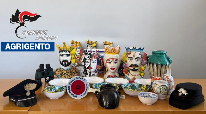 Furti in serie nei negozi: rubate ceramiche e contanti, due persone denunciate