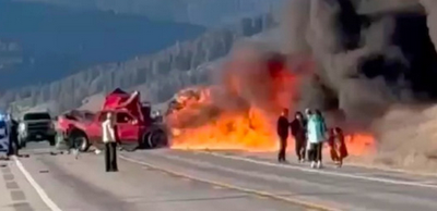 Yellowstone, incidente tra pick-up e un furgone.