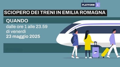 ⚠️Sciopero treni domani 23 maggio in Emilia Romagna: