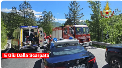 Scivola con la moto e giù dalla scarpata, morto motociclista 70enne.