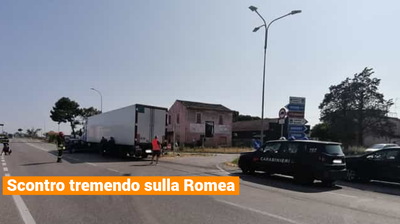 Auto e tir si scontrano sulla Romea, conducente elitrasportato a Cona