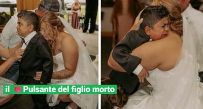 Invita al matrimonio il bambino che ha il cuore di suo figlio morto
