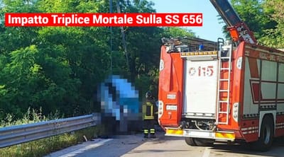 Tragico incidente sulla SS 656 a Chieti morte tre persone  grave la quarta.