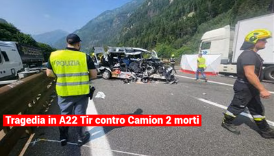 Ambulanza contro un tir, due morti sull'A22