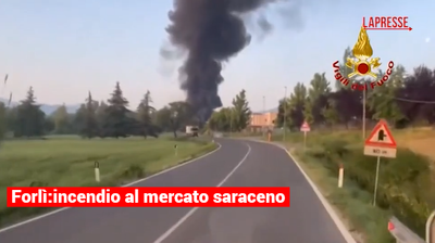 Forlì, incendio in azienda a Mercato Saraceno