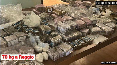 Sequestrati 70 chili di droga a Reggio Emilia, tre arresti