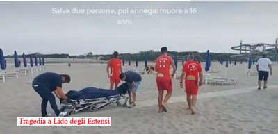 Tragedia a Lido degli Estensi:  muore dopo aver salvato due persone