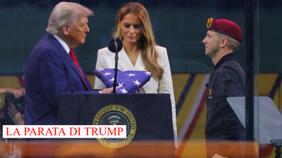 Una rara parata militare che segna il 250esimo anniversario dell’esercito degli Stati Uniti