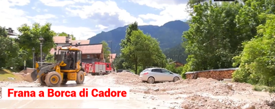 Il Bellunese, forti piogge che provocano una frana a Borca di Cadore