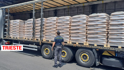 Maxi sequestro al confine: la finanza intercetta oltre 40 tonnellate di pellet non sicuro