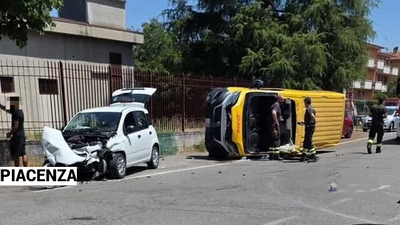 Incidente a Rivergaro – scontro all’incrocio di via Del Pereto