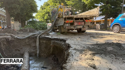 Ferrara, tubatura rotta allaga viale Cavour e l’ospedale Quisisana