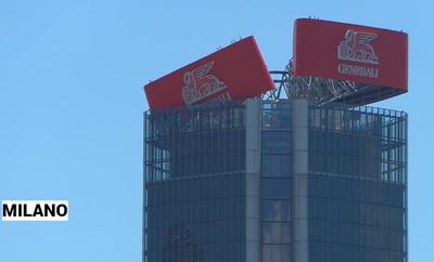 CityLife, Milano: l’insegna Generali crolla dalla Torre Hadid. Nessun ferito