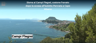 Terremoto ai Campi Flegrei, costone franato dopo la scossa all'isolotto Pennata a Capo Miseno