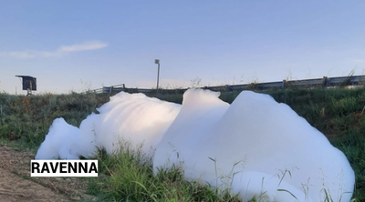 ALLARME AMBIENTALE NEL RAVENNATE. Coldiretti denuncia schiuma esondata dal canale Fosso Vecchio: